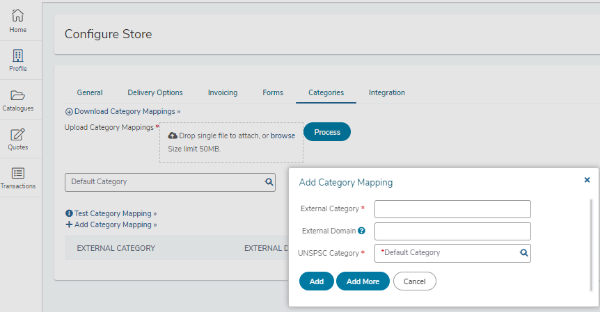 Category Mapping (UNSPSC Codes) – Unimarket Helpdesk